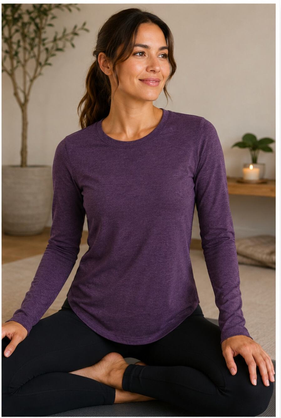 Athleta Uptempo Athletic Top Size XS Yoga Purple Comfort